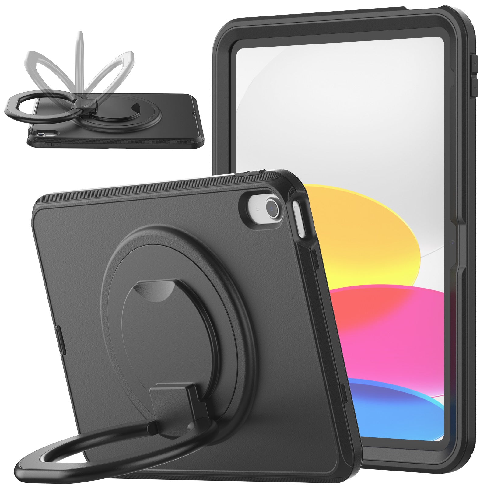 For iPad 10.9 (2022) PC TPU Tablet Case 360-degree Rotating Kickstand Hand Grip Protective Cover For iPad 10.9 (2022) PC TPU Tablet Case 360-degree Rotating Kickstand Hand Grip Protective Cover